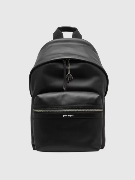 Кожаный рюкзак Palm Angels черный
