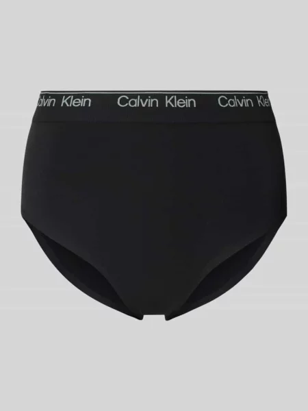 Figi z wysokim stanem i pasem z logo Calvin Klein Underwear czarne