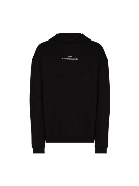 Bluza z kapturem Maison Margiela z logo czarna