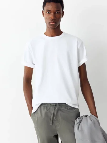 Spodnie z prostymi nogawkami i sznurkiem khaki Teen XS MANGO TEEN