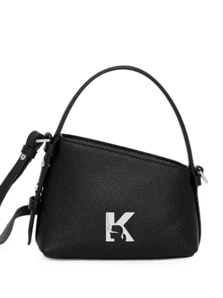 Body Karl Lagerfeld Jeans asimetric cu autograf negru
