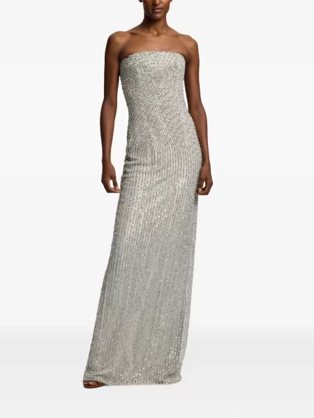 Rochie de seară Ralph Lauren Collection gri