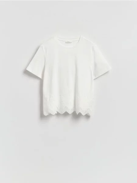 Cămașă Reserved din dantelă alb