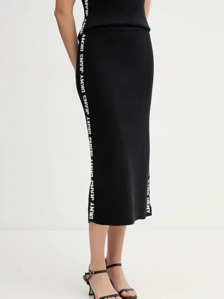 Dkny spódnica midi ołówkowa czarny