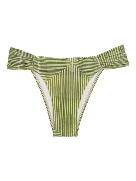 Bikini Lenny Niemeyer cu imagine cu imprimeu geometric drapate verde