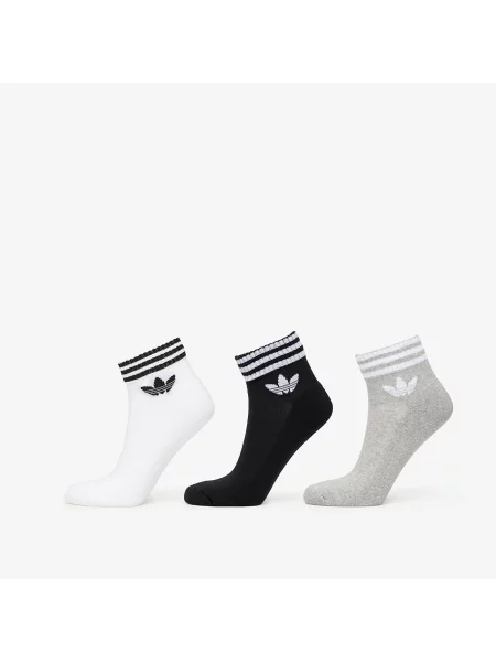 Κάλτσες adidas Ankle Socks White/ Medium Grey Heather/ Black M λευκό