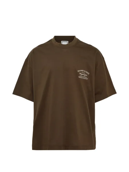 Тениска Wooyoungmi с принт кафяво