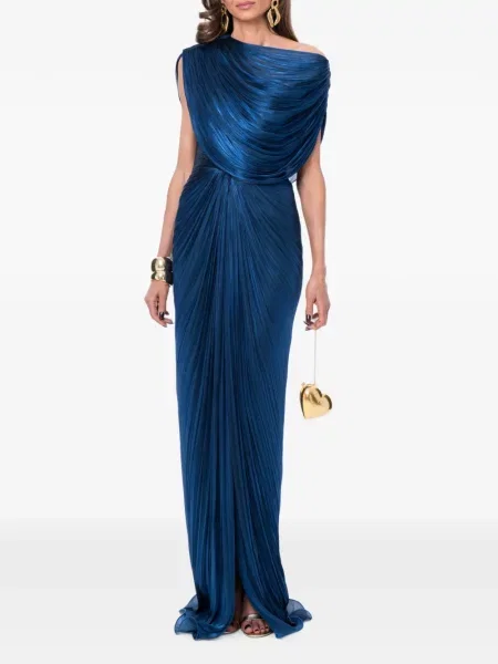 Rochie maxi Ana Radu drapată albastru