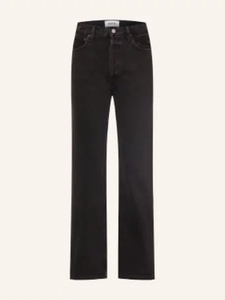 Agolde Rovné Džíny Pinch Waist vnta vanta dk marbled blk