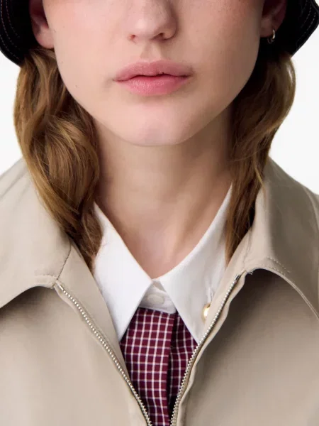 Kožni bucket šešir Claudie Pierlot s vezicama crna