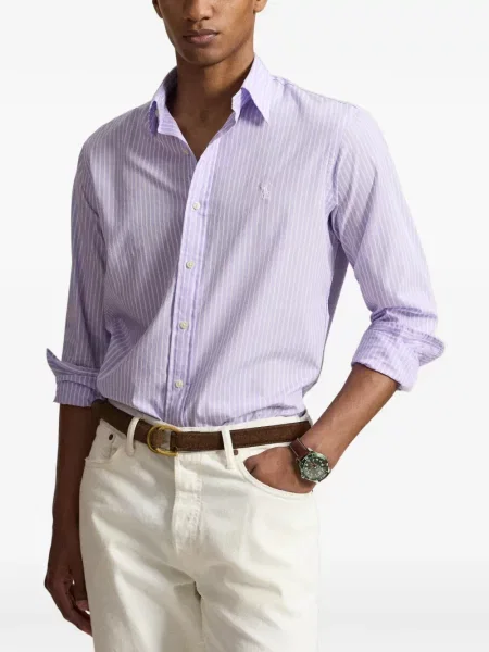 Kožne s ovratnikom prugaste čarape Polo Ralph Lauren crna