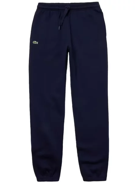 Pantaloni Lacoste din fleece albastru