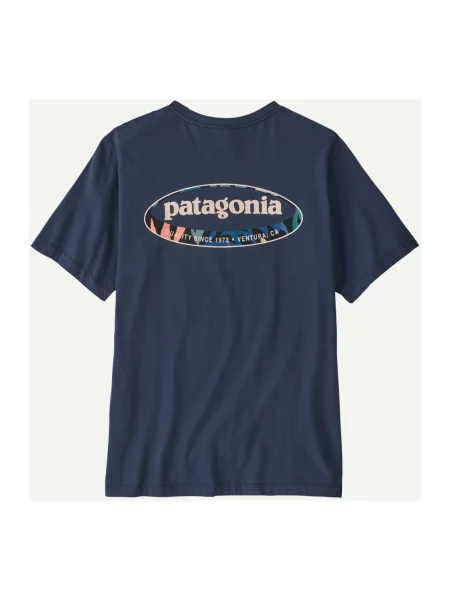Koszulka sportowa Patagonia z logo niebieska