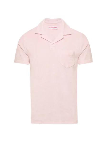 Tricou Orlebar Brown din material terry roz