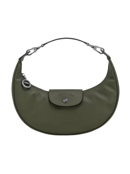 Torebka Longchamp skórzana zielona
