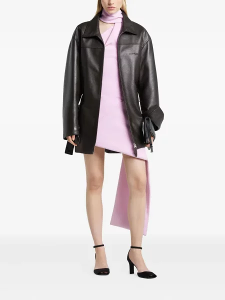 Geanta de piele Courreges maro