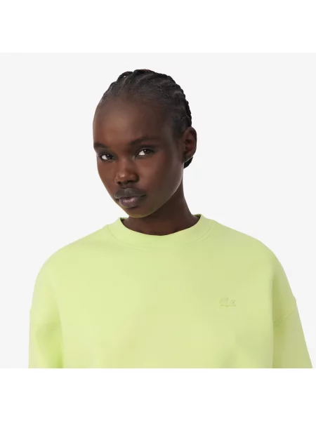 Lacoste Bluza Oversize Z Dwustronnego Dżerseju zielona