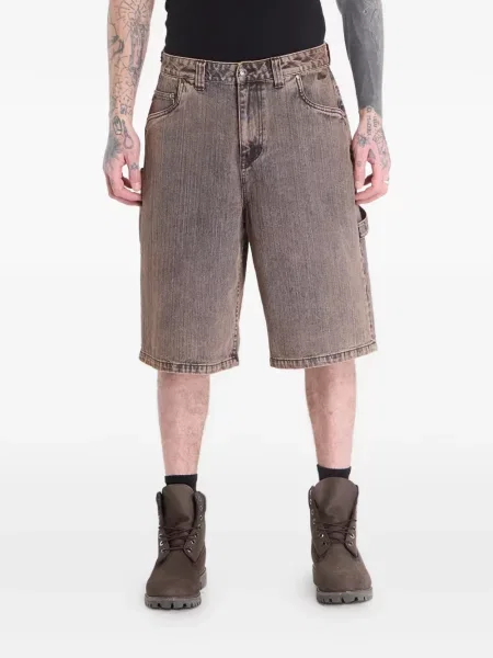Pantaloni scurți din denim Dime clasici maro