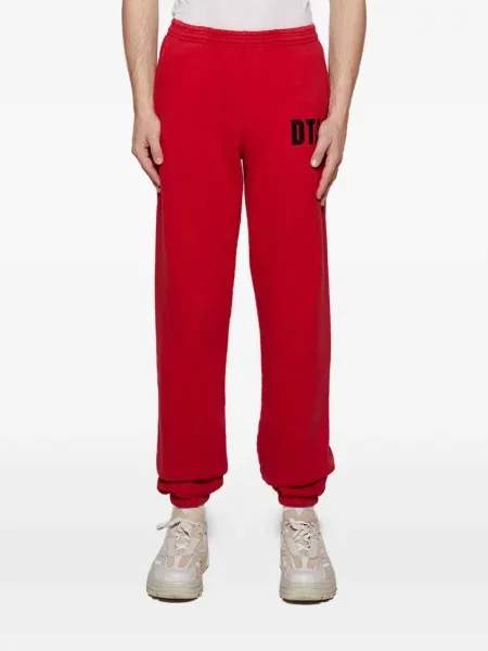 Pantaloni Dta cu broderie roșu