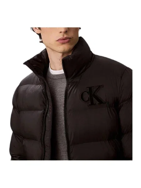 Jacheta Calvin Klein Jeans Ls Monogram Pu Jacket Black L negru