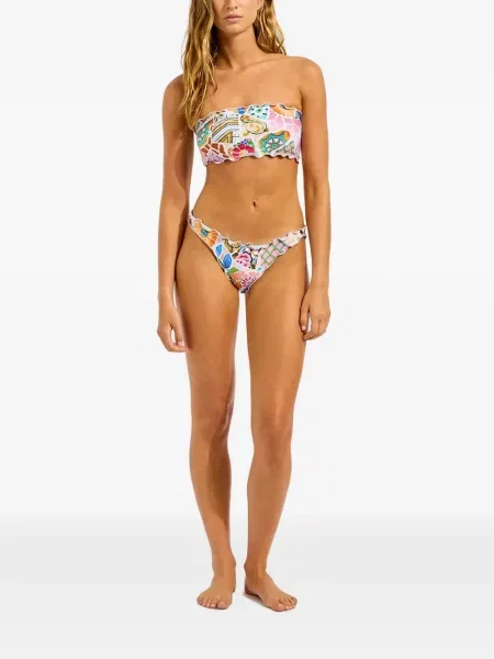 Top Seafolly cu imagine roz