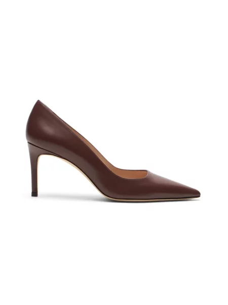 Czółenka Stuart Weitzman skórzana brązowa