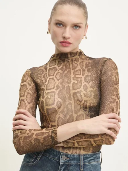 Блуза Answear Lab с десен златисто