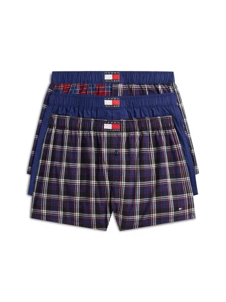 Tommy Hilfiger Underwear Boxeri Heritage bleumarin / albastru regal / roșu alb