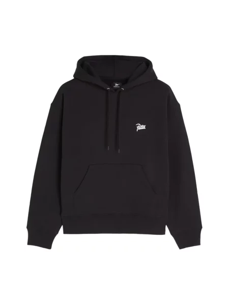 Haftowana bluza z kapturem Patta z kapturem czarna