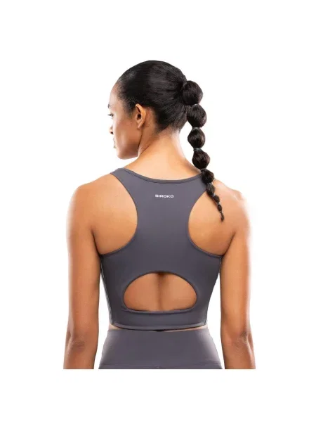Sportowy stanik do biegania Siroko Angkor Dark Gray szary