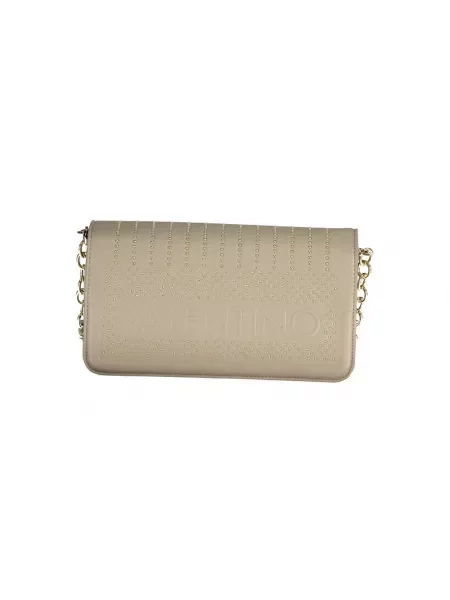 Lniana torebka crossbody Valentino By Mario Valentino z ćwiekami beżowa