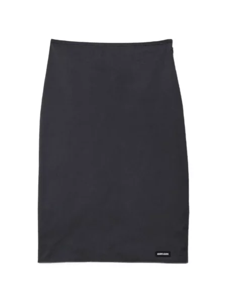 Fustă Miu Miu din poplin negru