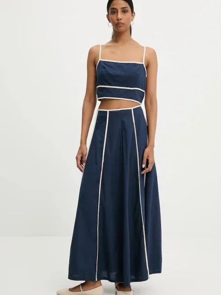 Комплект топ и пола Answear Lab дамски тъмносиньо