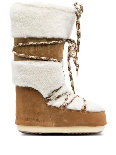 Botine Moon Boot cu șireturi din dantelă