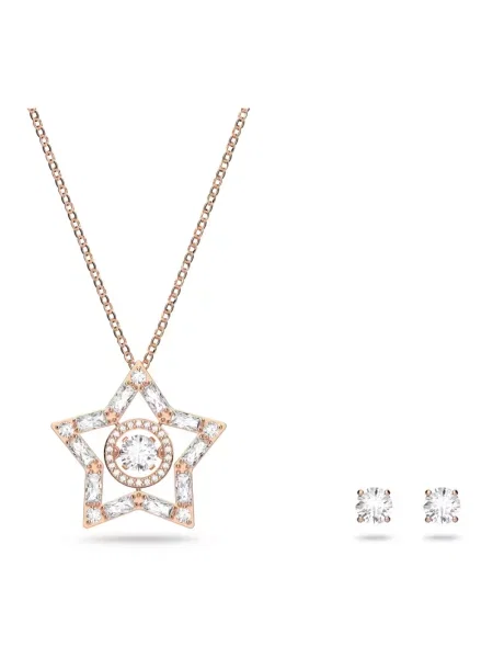 Naszyjnik Swarovski różowy