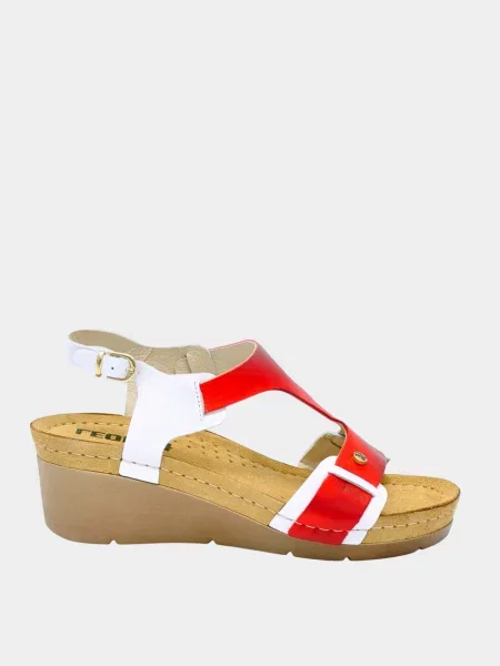 Босоножки Leon бордовые