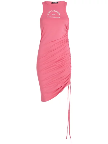Rochie Karl Lagerfeld cu imagine din jerseu roz