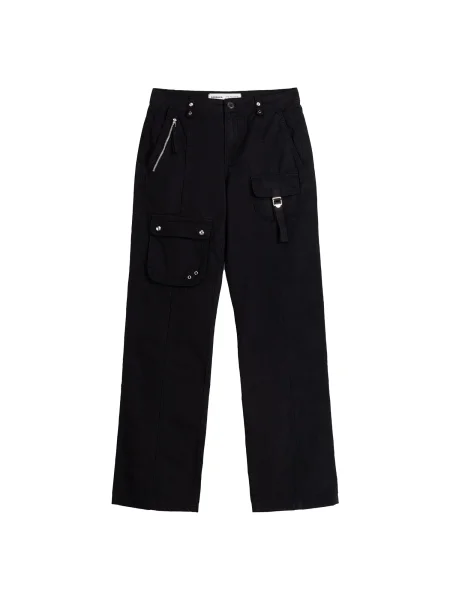 Bershka Cargo hlače crna