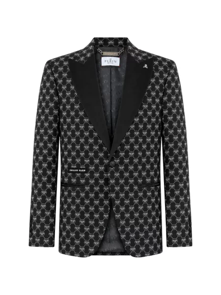 Sacou Philipp Plein de catifea negru