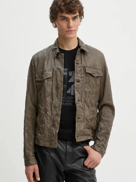 ZADIG&VOLTAIRE geaca de piele barbati de tranzitie maro