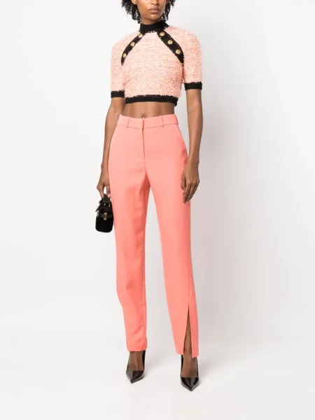 Vilnonės kūginis kelnės Balmain oranžinė