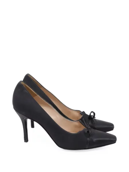Pantofi cu toc Manolo Blahnik cu funde negru
