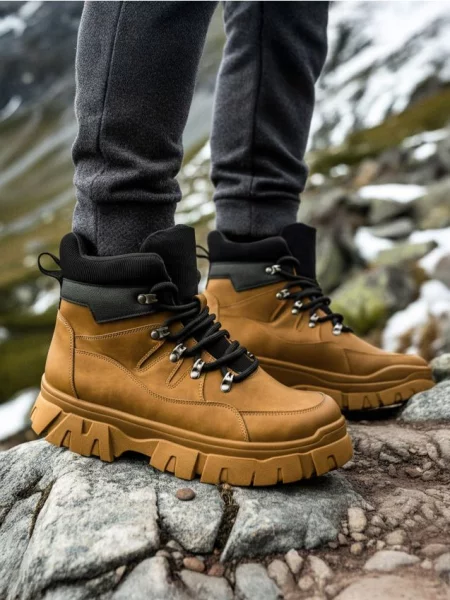 Черевики вище щиколотки золотисто-коричневий коричневі