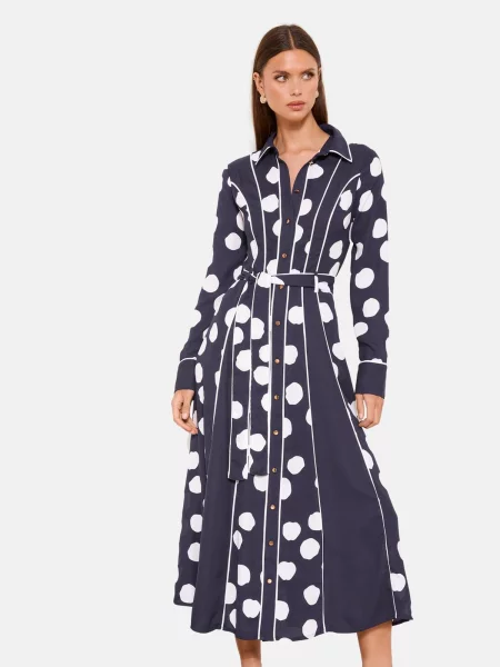 Lipsy Rochie tip bluză bleumarin alb