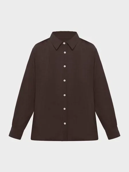 Сорочка повсякденна PRPY віскоза/нейлон коричневий
