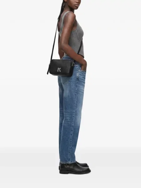 Чанта Karl Lagerfeld Jeans с автограф черно