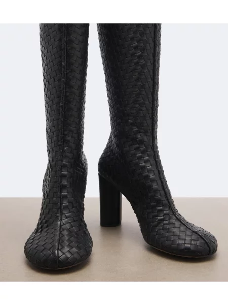 Cizme Bottega Veneta din piele negru