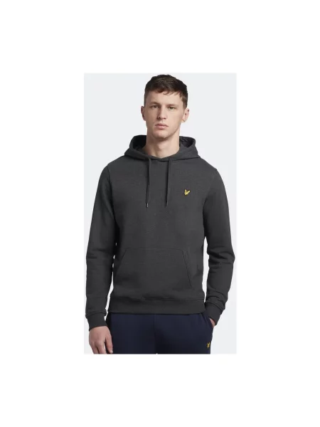 Bluza z kapturem Lyle & Scott z kapturem szara