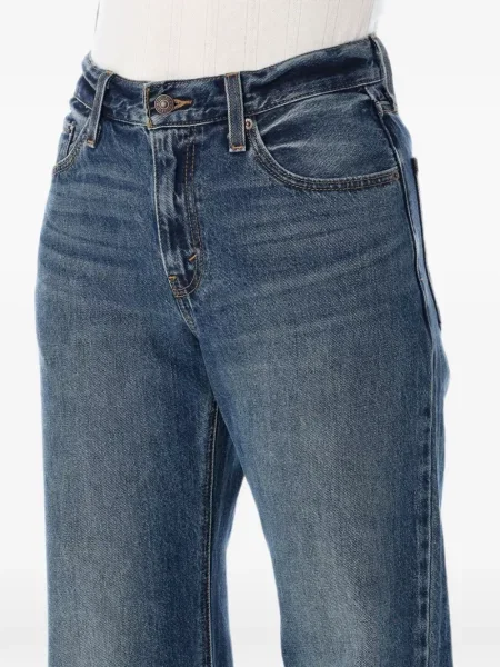 Levágott öves magas derekú szoknya Levi's® fekete