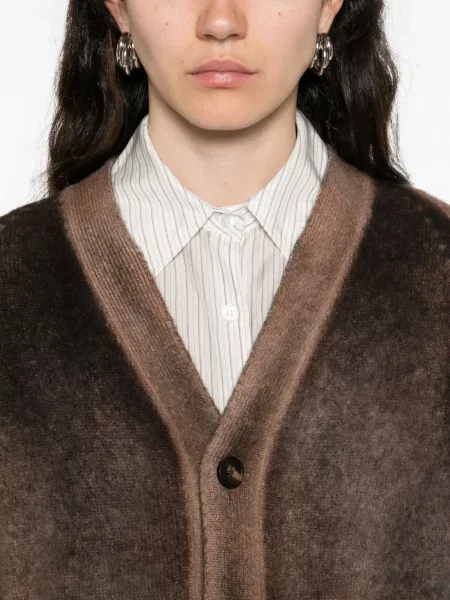 Cardigan Avant Toi de mătase maro